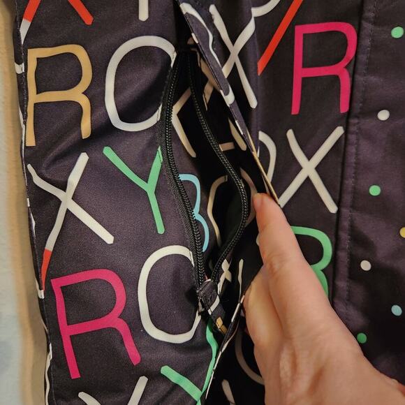 Roxy Girls Black Winter Snow Boarding Coat Size 12 - Picture 3 of 11